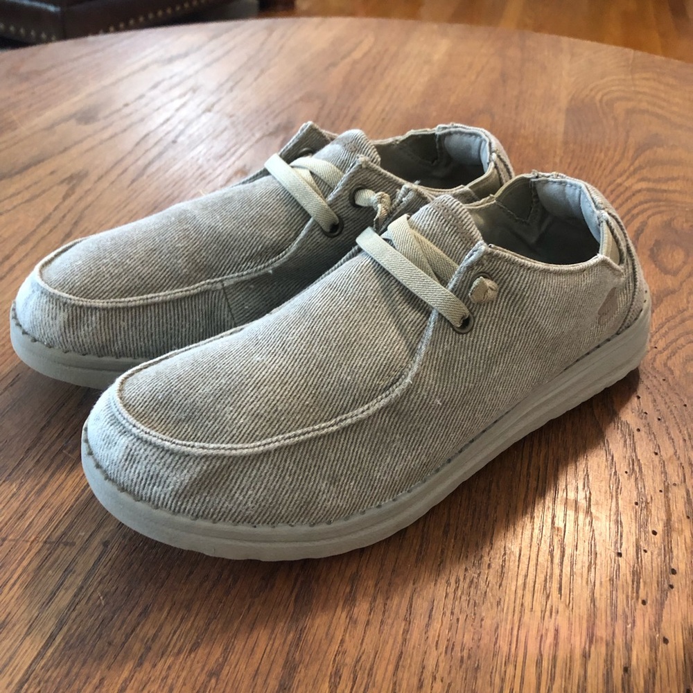 Skechers men’s size 6 Toddler Melson Raymond Taupe Slip on Sneakers